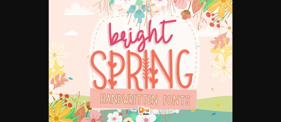 Bright Spring Font Poster 3