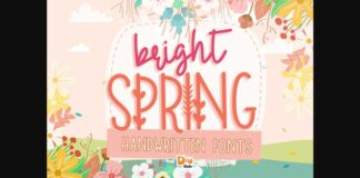 Bright Spring Font Poster 1