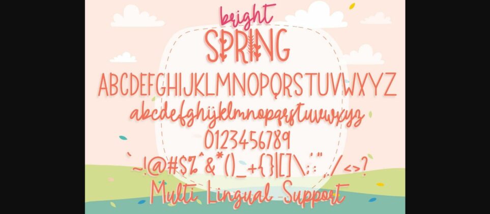 Bright Spring Font Poster 6