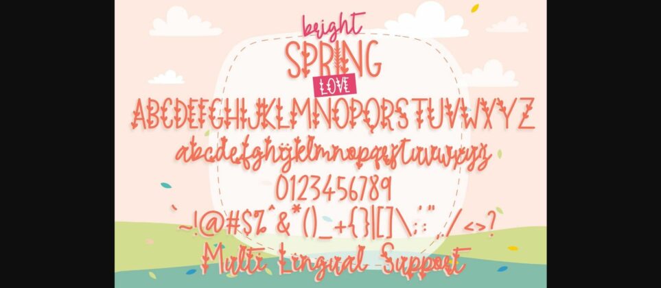 Bright Spring Font Poster 7