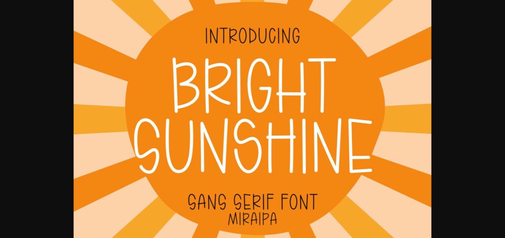 Bright Sunshine Font Poster 3