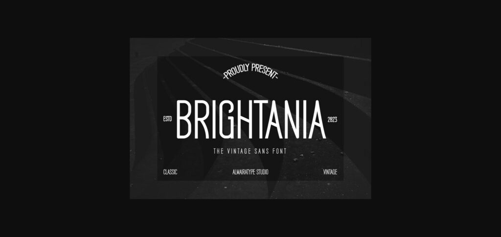 Brightania Font Poster 3