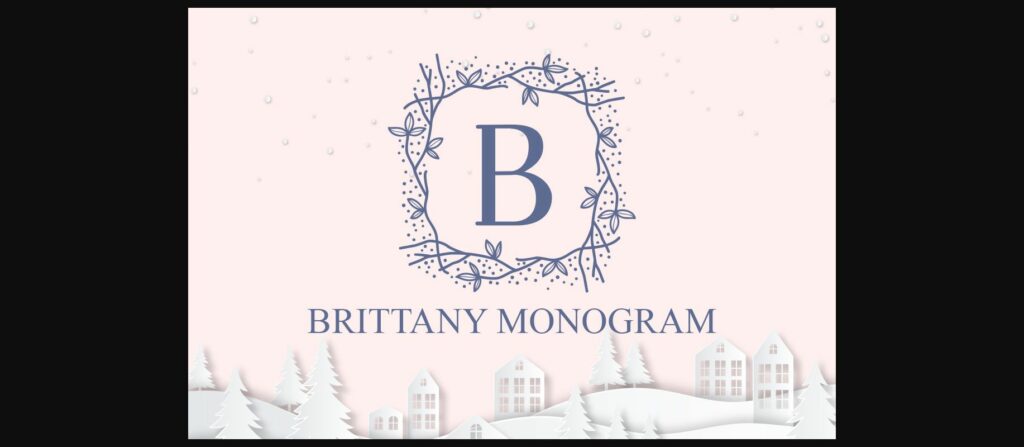 Brittany Monogram Font Poster 3