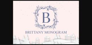 Brittany Monogram Font Poster 1