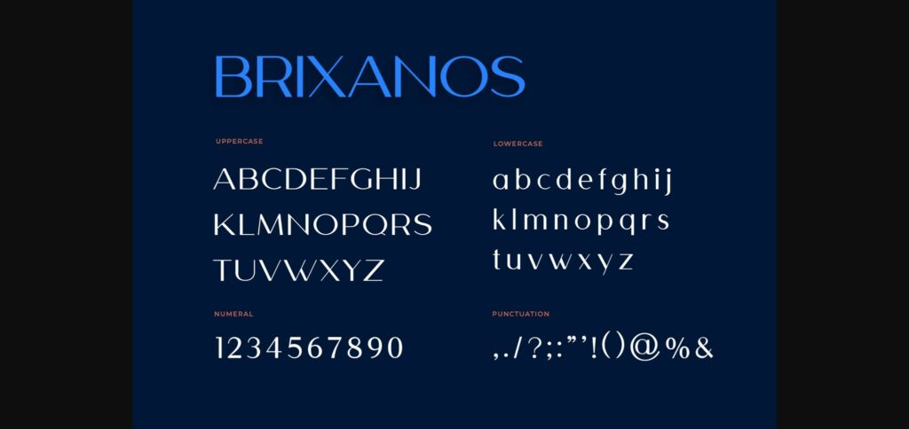 Brixanos Font Poster 7