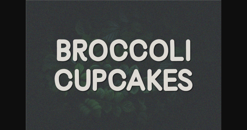 Broccoli Cupcakes Font Poster 1