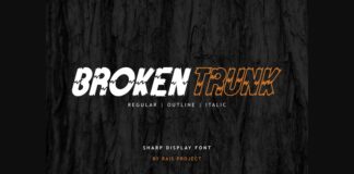 Broken Trunk Font Poster 1