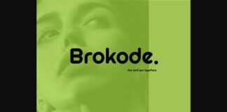 Brokode Modern Typeface Font Poster 1