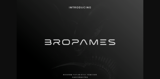 Bropames Font Poster 1