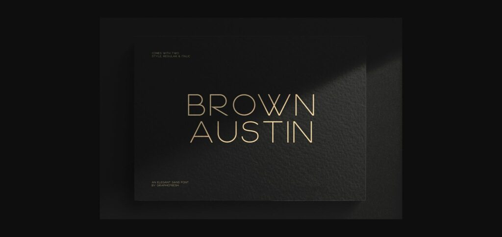 Brown Austin Font Poster 3