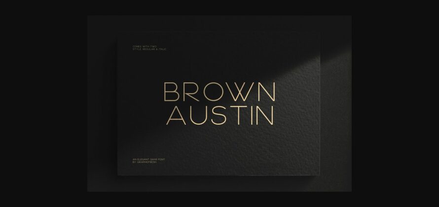 Brown Austin Font Poster 3