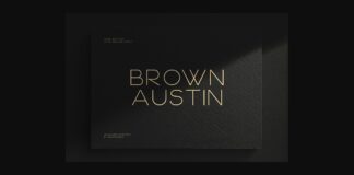 Brown Austin Font Poster 1