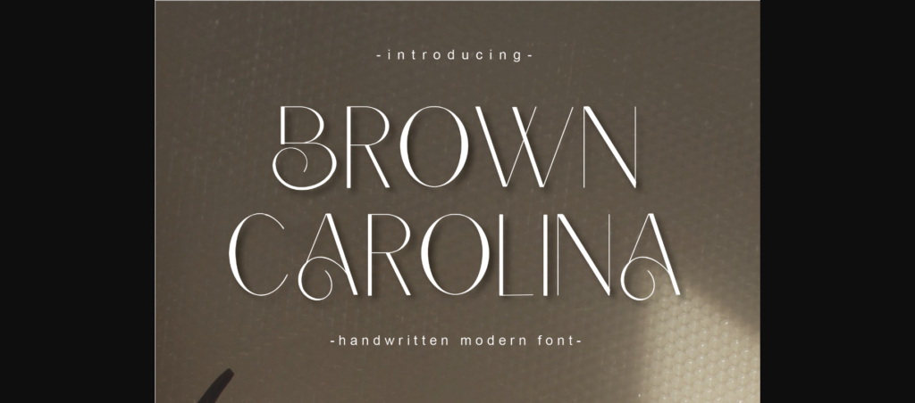 Brown Carolina Font Poster 3