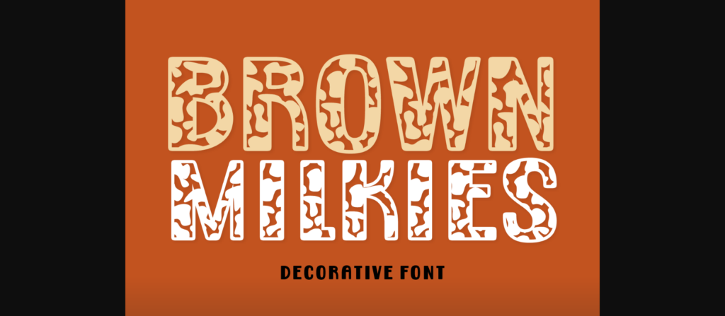 Brown Milkies Font Poster 3