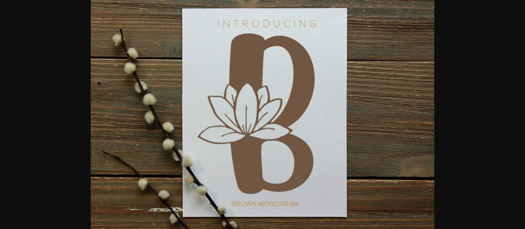 Brown Monogram Font Poster 3