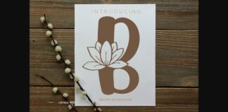 Brown Monogram Font Poster 1