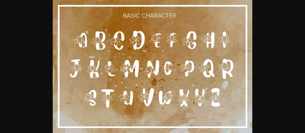 Brown Monogram Font Poster 7