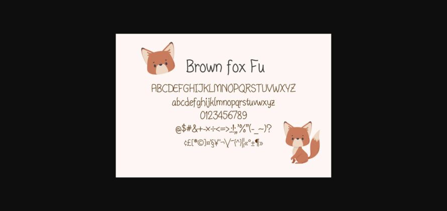 Brown Fox Fu Font Poster 4