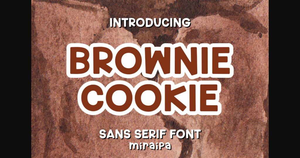 Brownie Cookie Font Poster 3