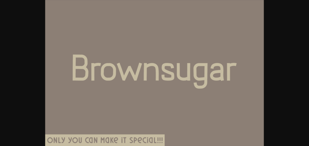 Brownsugar Font Poster 3