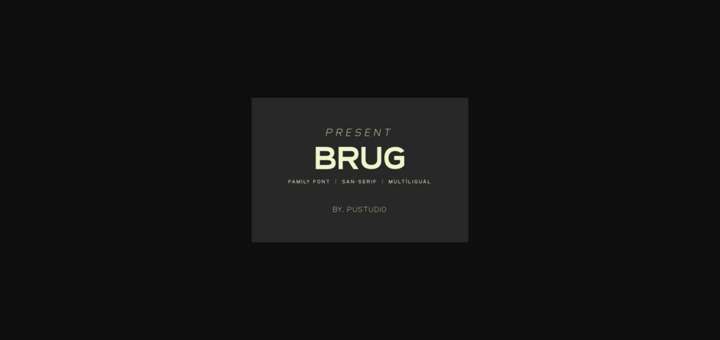 Brug Font Poster 3