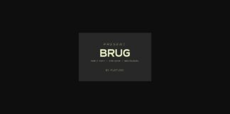 Brug Font Poster 1