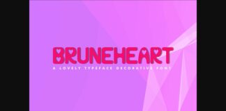 Bruneheart Font Poster 1