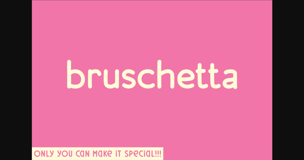 Bruschetta Font Poster 1