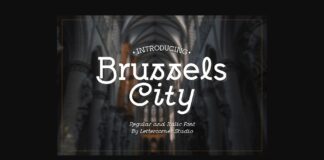 Brussels City Font Poster 1