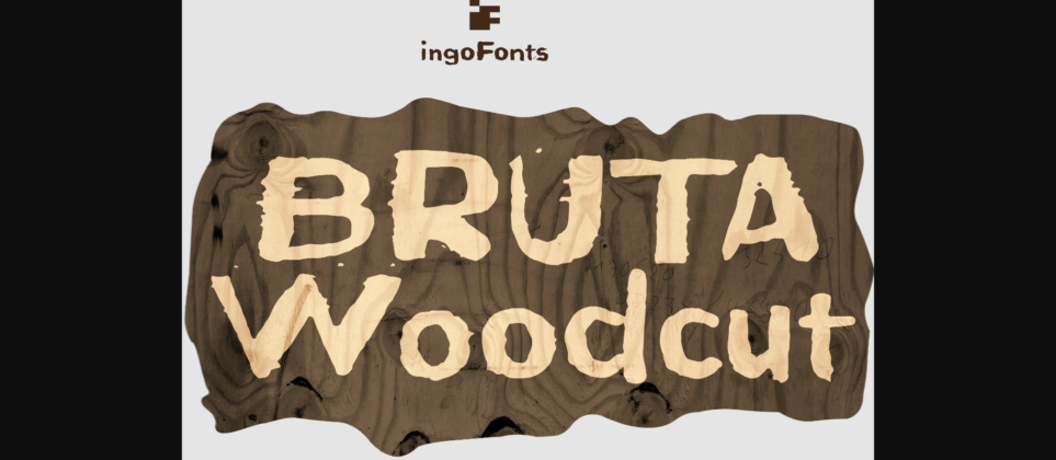 Bruta Woodcut Font Poster 3