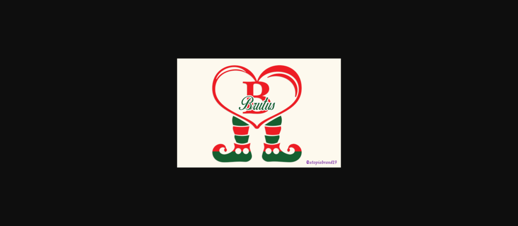 Brutus Elf Leg Monogram Font Poster 3