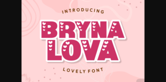 Bryna Lova Font Poster 1