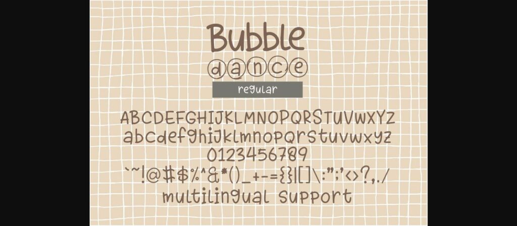 Bubble Dance Font Poster 6