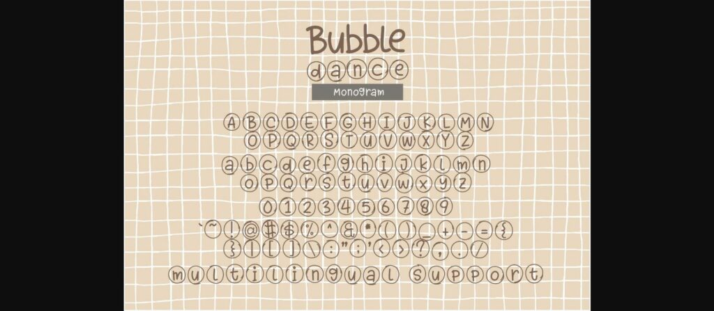 Bubble Dance Font Poster 7