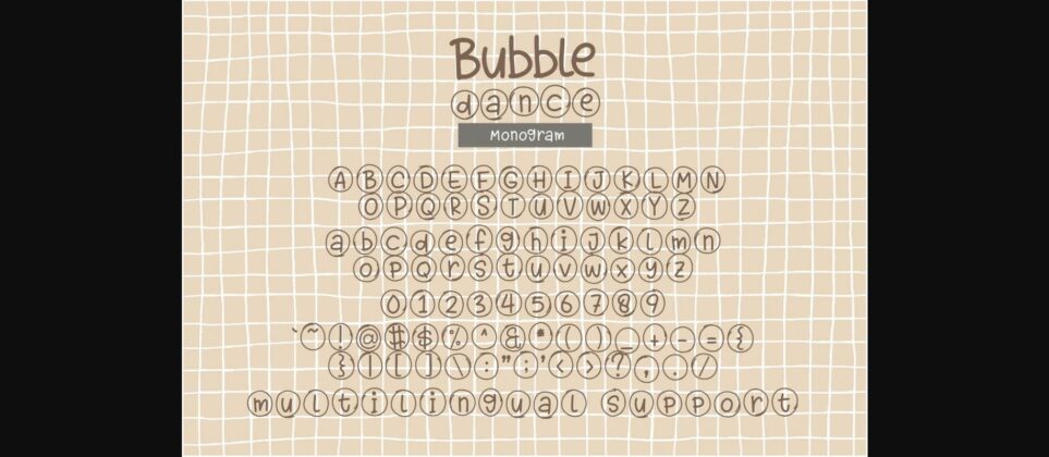 Bubble Dance Font Poster 7