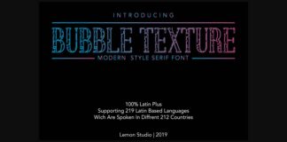 Bubble Texture Font Poster 1