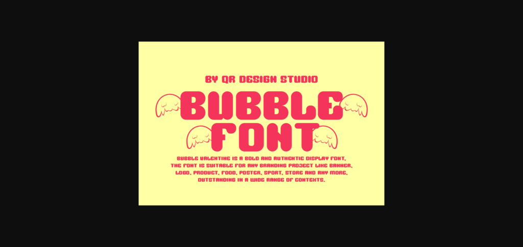 Bubble Valentine Font Poster 4