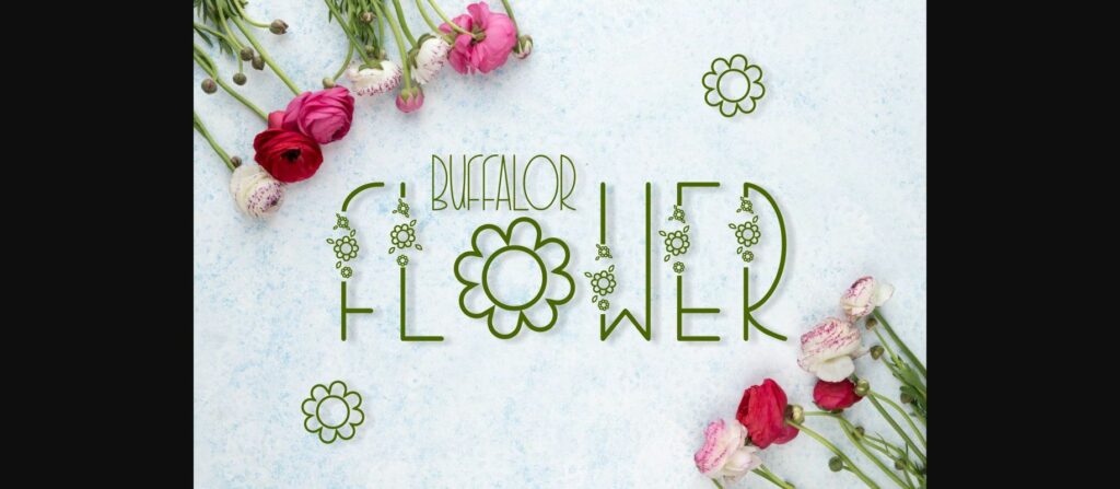 Buffalor Flower Font Poster 3