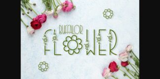 Buffalor Flower Font Poster 1