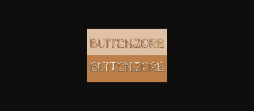 Buitenzorg Font Poster 4