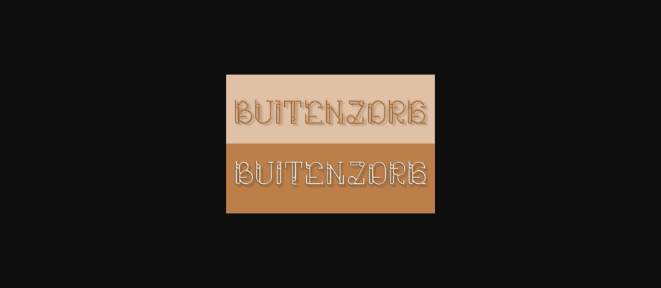 Buitenzorg Font Poster 4