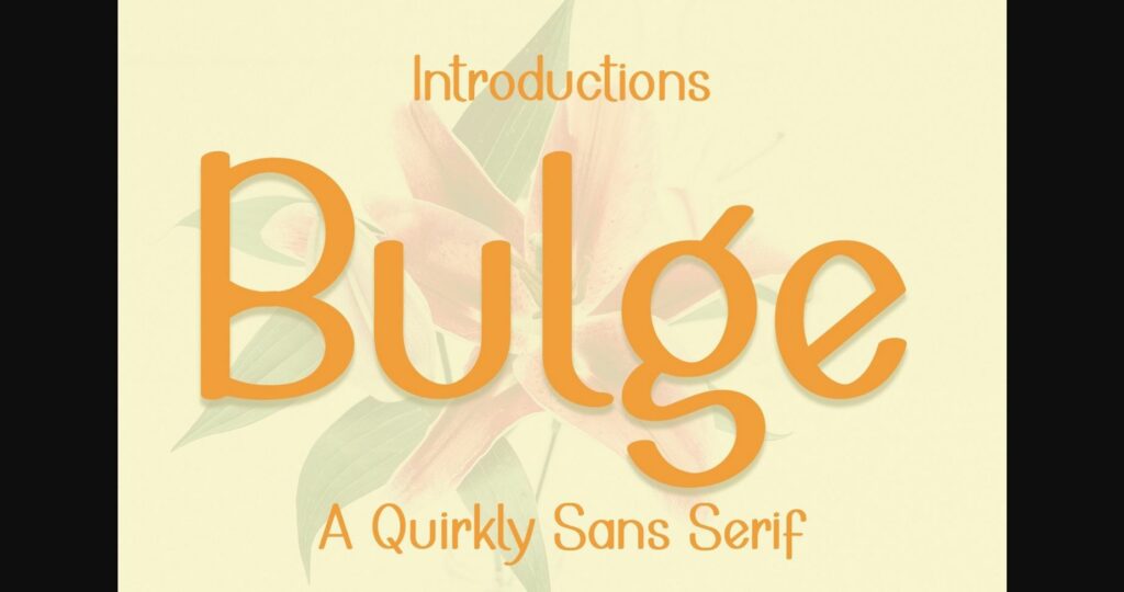 Bulge Font Poster 1