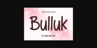 Bulluk Font Poster 1