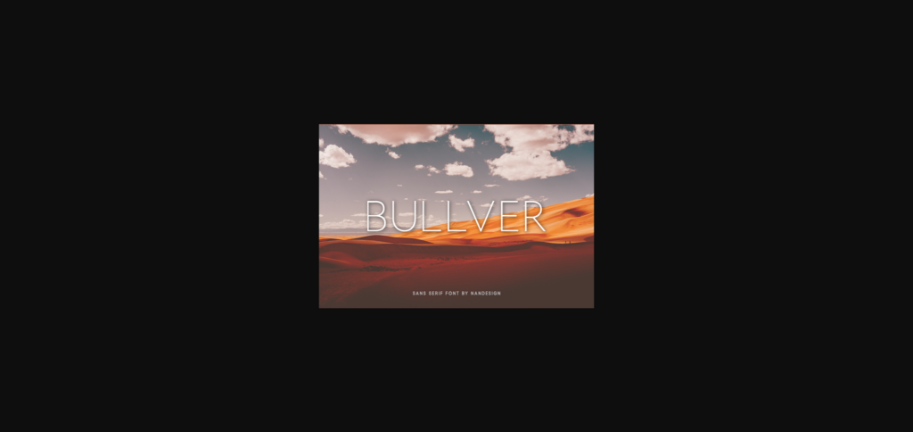 Bullver Font Poster 3