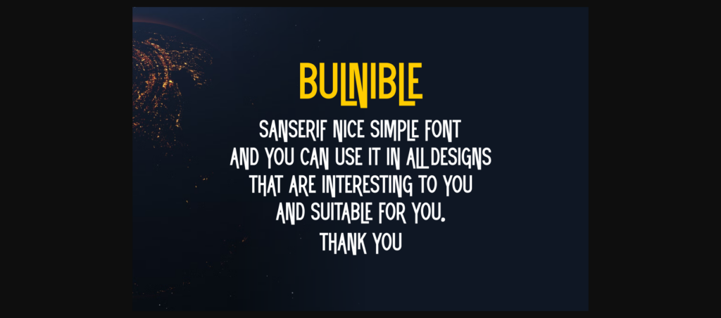 Bulnible Font Poster 5