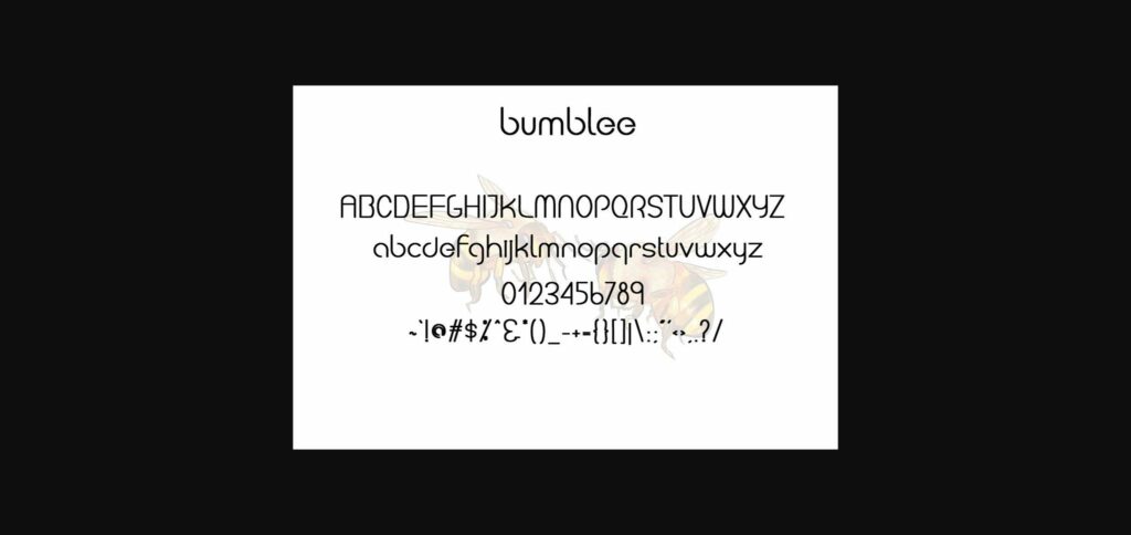 Bumblee Font Poster 4