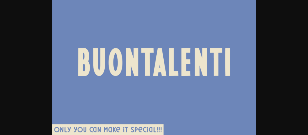 Buontalenti Font Poster 3