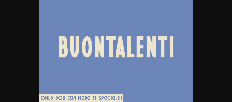 Buontalenti Font Poster 1