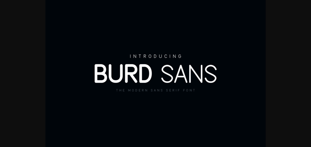 Burd Sans Font Poster 3