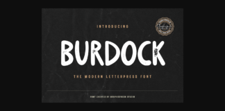 Burdock Font Poster 1